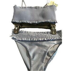 Chelsea & Violet Bathing Suit Girl's 12 Periwinkle‎ 2 Piece Swim Suit Bikini NWT